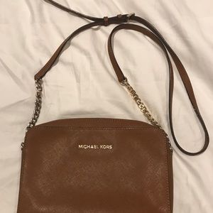Micheal Kors Jet Set Brown Cross Body
